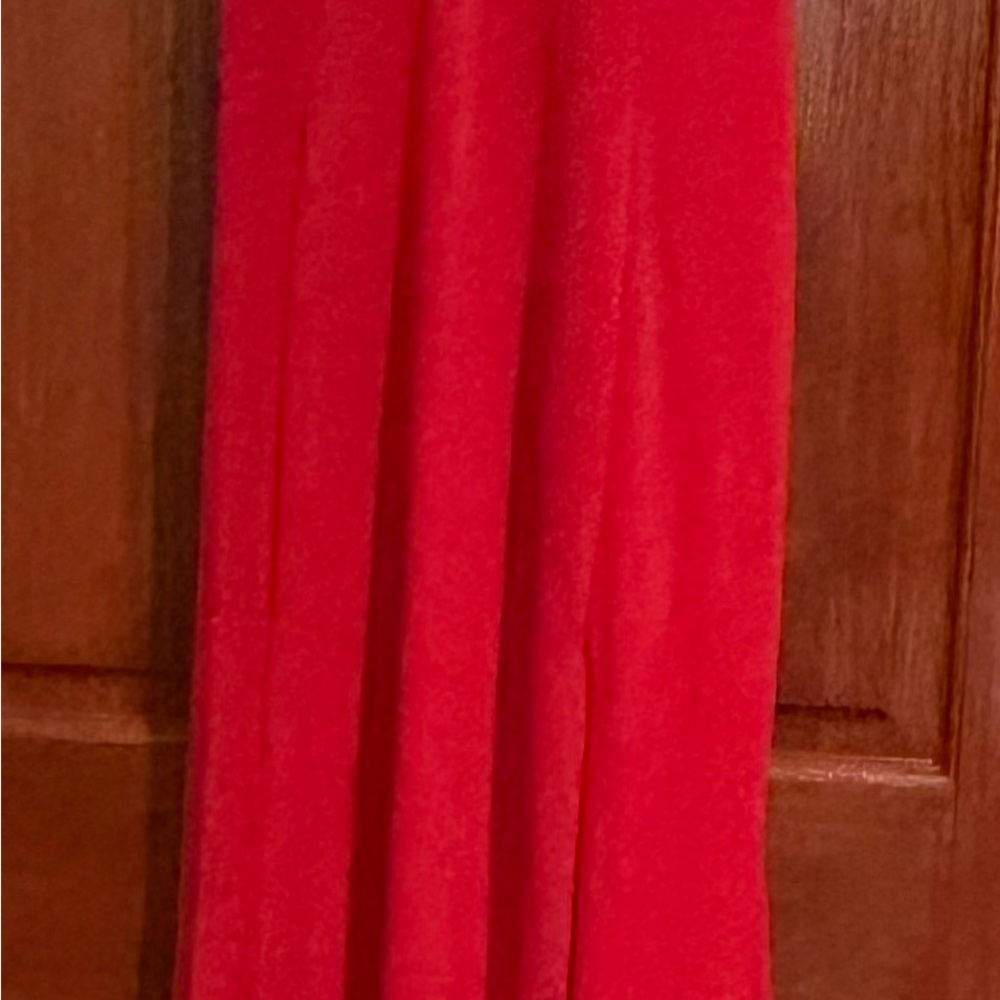 Women's Red Ball Gown- Sleek Flowing Style